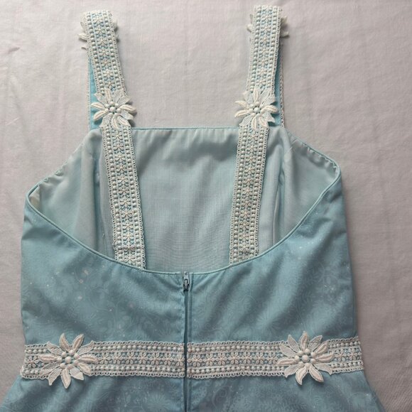 Adorable "Liza" by Lilly Pulitzer Soft Blue Floral Maxi Dress Vintage Size 11-12 - Picture 16 of 16